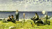 Eugene Jansson badande pojkar France oil painting artist